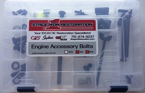 # 1 Engine Accessories Hardware Kit – 1971 & 1972