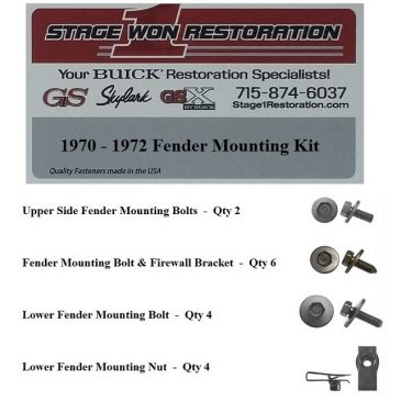 Bolt Kit  –  Fender Mounting Bolt Kit