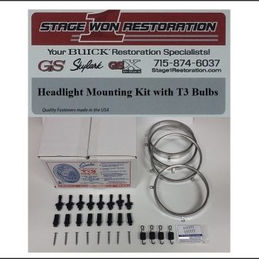 Headlight (Complete) Mounting Kit w/ T-3 Bulbs