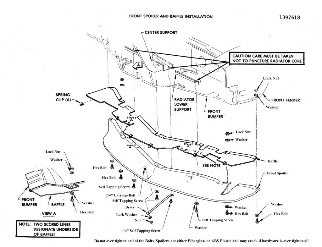 GSX Front Spoiler & Baffle Installation Schematic StageWonRestoration