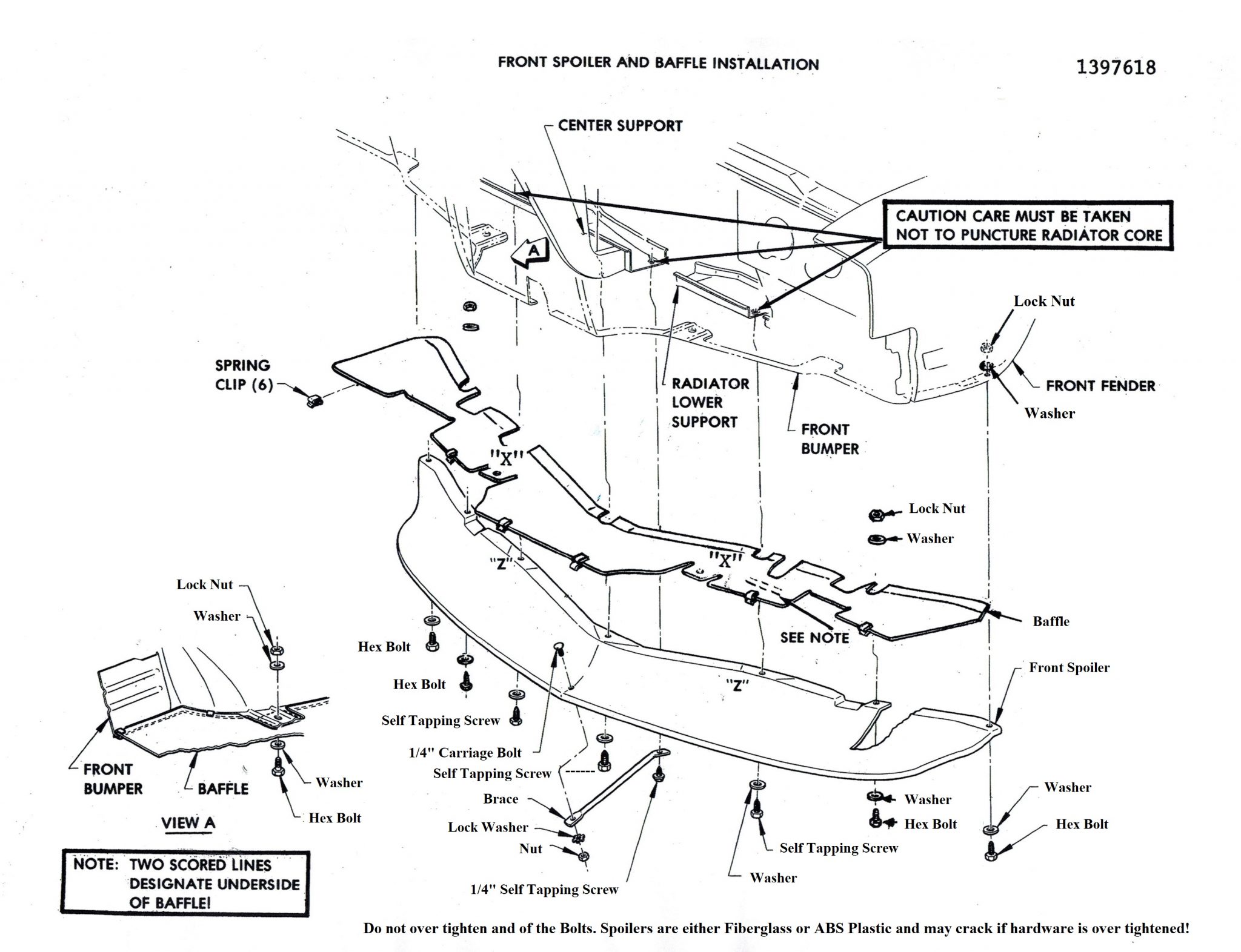 GSX Front Spoiler & Baffle Installation Schematic StageWonRestoration
